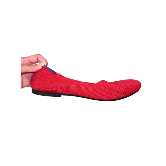 Red Mesh Rothy like Slip-On Flats 9.5 Casual Comfort Ballet Shoes Cushioned Prep - Picture 10 of 10